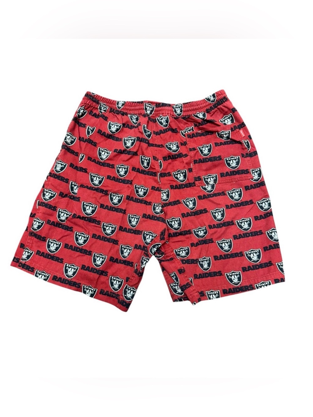 Supreme x Oakland Raiders Red All Over Print Shorts Men’s Approx 34 Waist NFL
